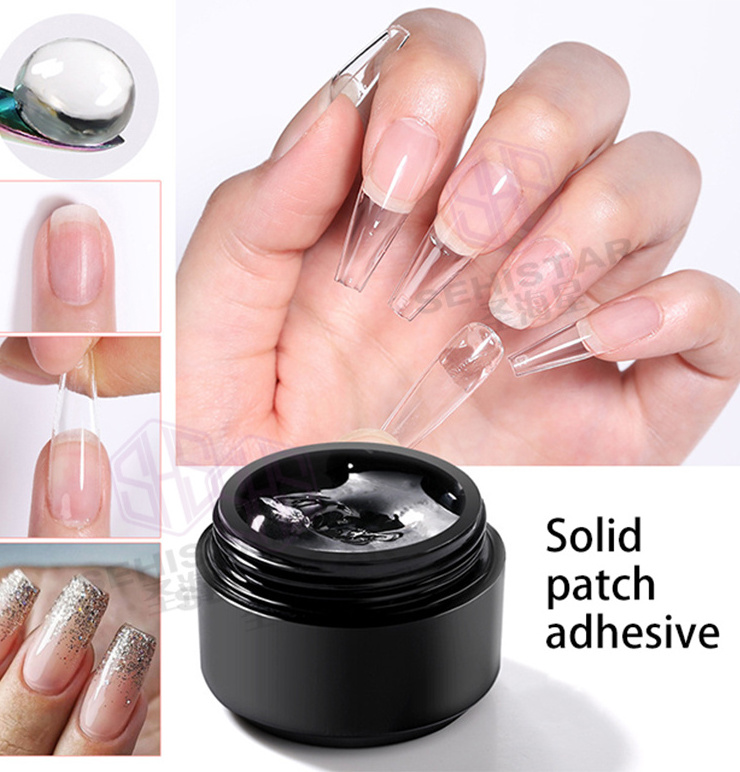 Qs Natural Quick Drying Nail Tip Glue Lasting 30days No Damage Uv Led Curing Nail Jelly Tips Glue Gel