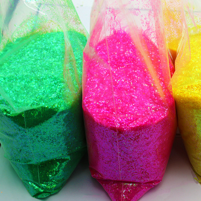 Wholesale bulk fluorescent pigment powder glitter for crafts and body extra fine glitter