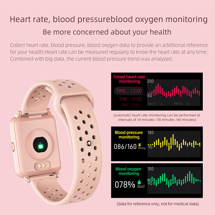 CE Rohs Waterproof Full Touch Screen Heart Rate Monitor Fitness Smartwatch Bracelet Sport Smart Watch