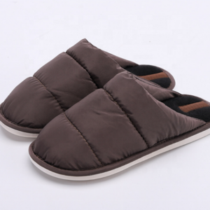 Custom Puff Slippers Warm down cloth anti-slip wear-resistant slippers shoes indoor winter home slippers for women