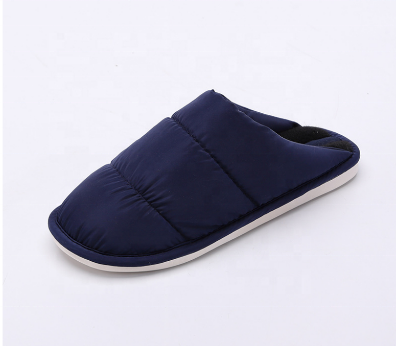 Custom Puff Slippers Warm down cloth anti-slip wear-resistant slippers shoes indoor winter home slippers for women