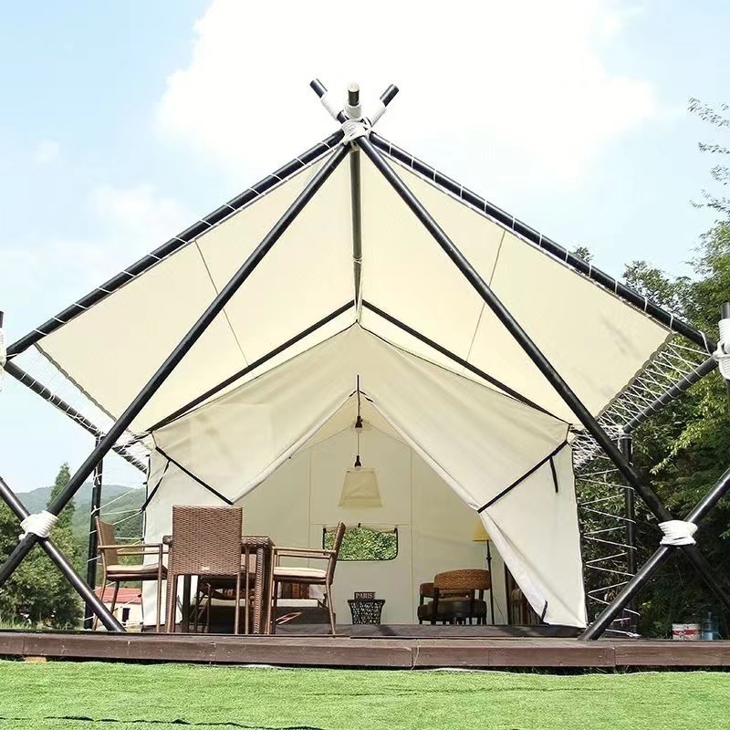 Luxury Outdoor Canvas Camping Safari Hotel Glamping Tent For Resort