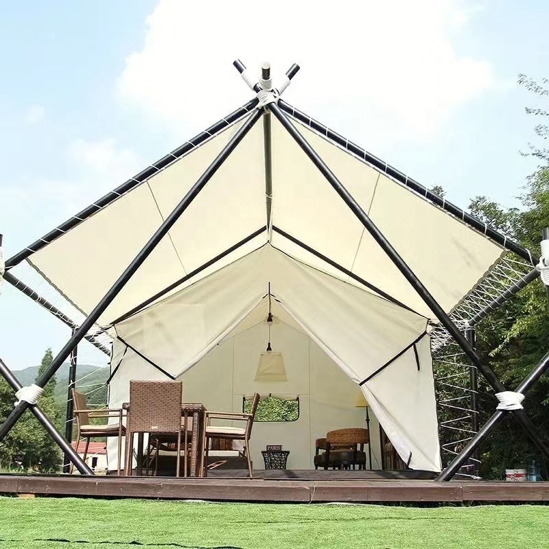 Luxury Glamping African Camping Canvas Safari Hotel Resort Tent With Bathroom