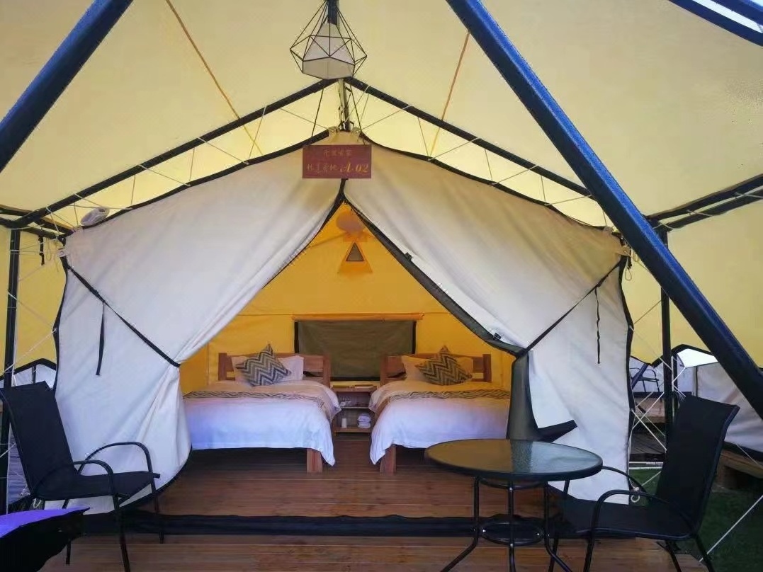 Luxury Outdoor Canvas Camping Safari Hotel Glamping Tent For Resort