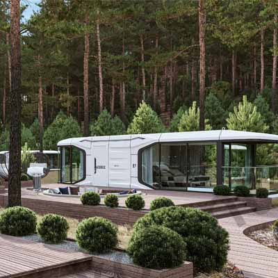 Customized Prefab Capsule Mobile Houses Modular Residential Prefabricated Homes