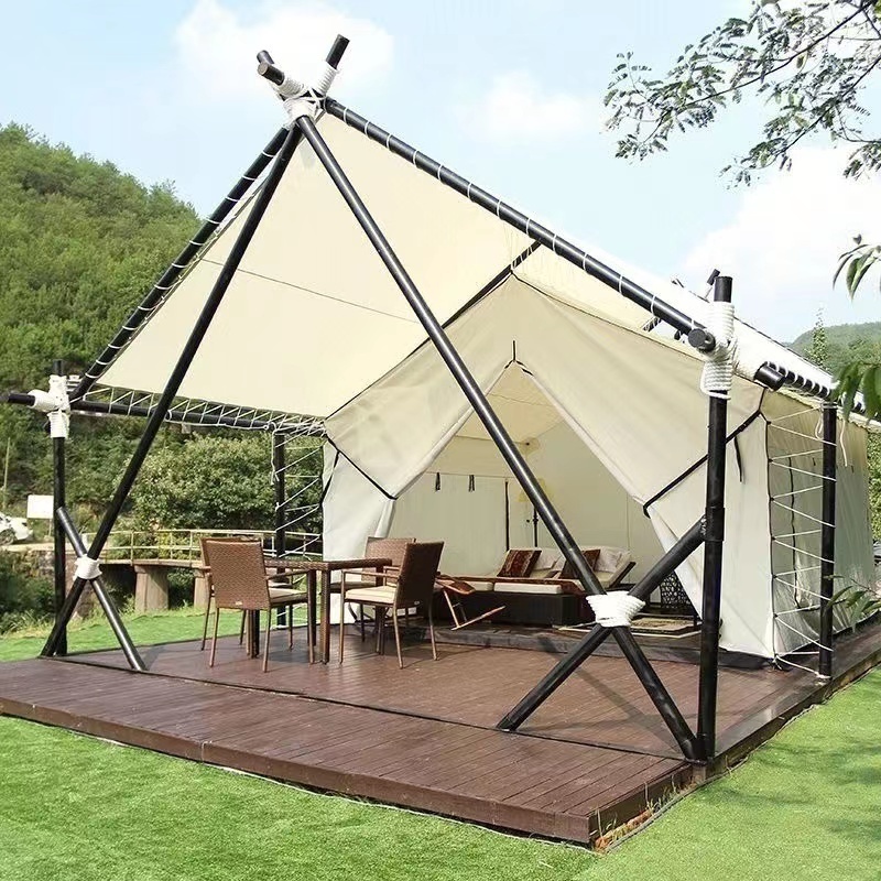 Luxury Outdoor Canvas Camping Safari Hotel Glamping Tent For Resort