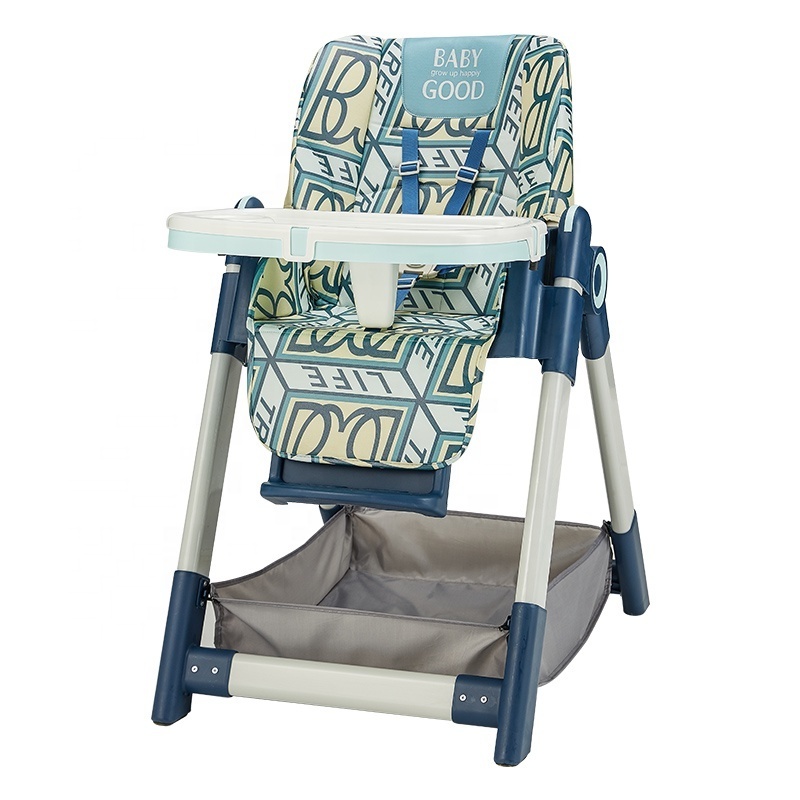 Adjustable Foldable Kids Chair Cushion Feeding Multifunctional Baby High Chair With Swing