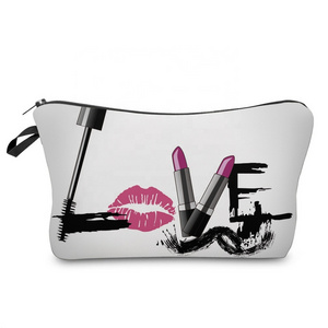 Wholesale Custom Logo Fashion Design Pencil Bag Brush Storage Pouch Makeup Bag Travel Cosmetic Bag