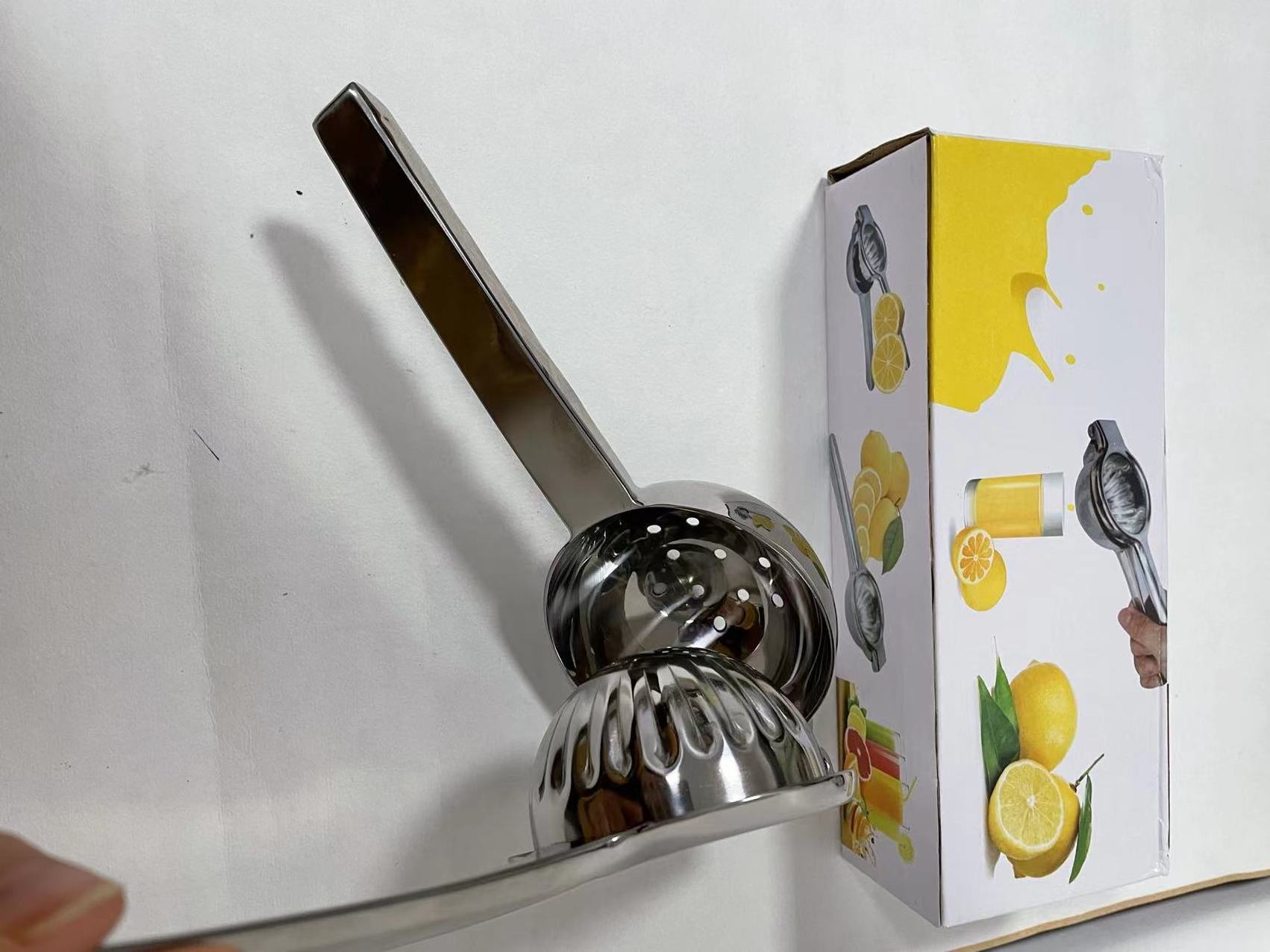 Lemon Squeezer Stainless Steel, Manual Juicer Squeezer, Citrus Squeezer Orange Juicer Fruit Juice Reamer Fast Handle Press Tool