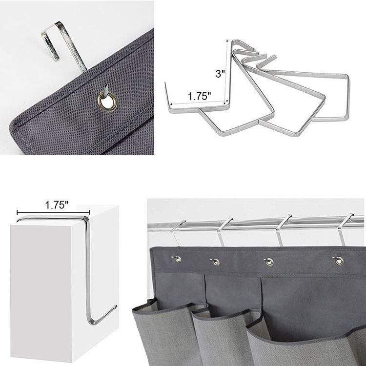 Hot Selling Over the Door Shoe Organizer,  Large Pocket 5-tier over the door shoe organizer with 4 Strong Metal Over Door Hooks