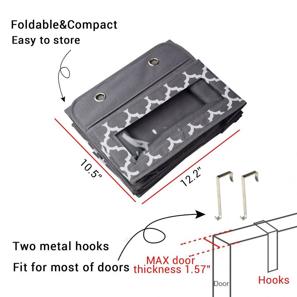 2021 NEW Storage & Organization Wall Mount Over the Door Clear Window Hanging Pocket Organizer Used For Wardrobe