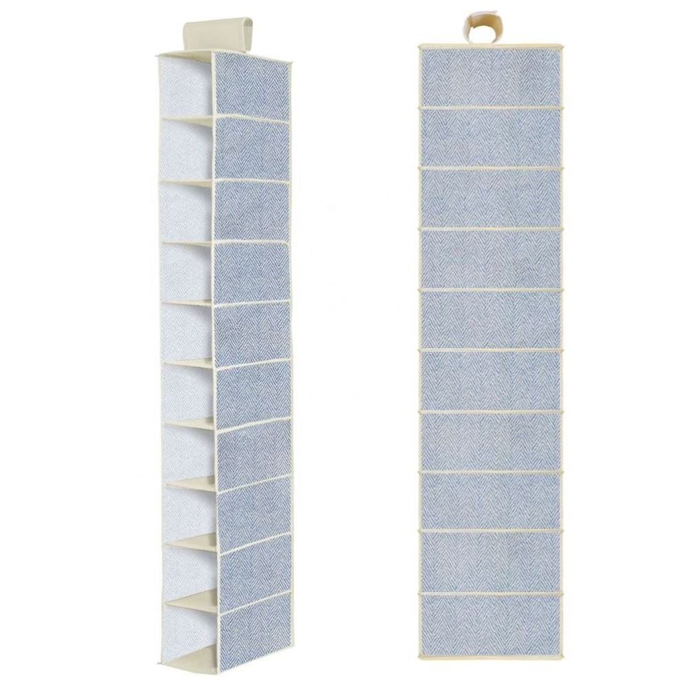 2022 hot selling 10 shelf shelf hanging shoe storage organizer fabric cloth wardrobe