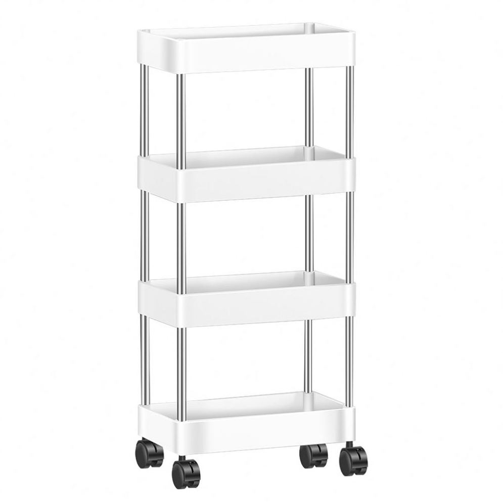 hot Slim Storage Shelf Cart Removable Mobile Shelving Rolling Utility rack Trolley Narrow space Storage Organizer