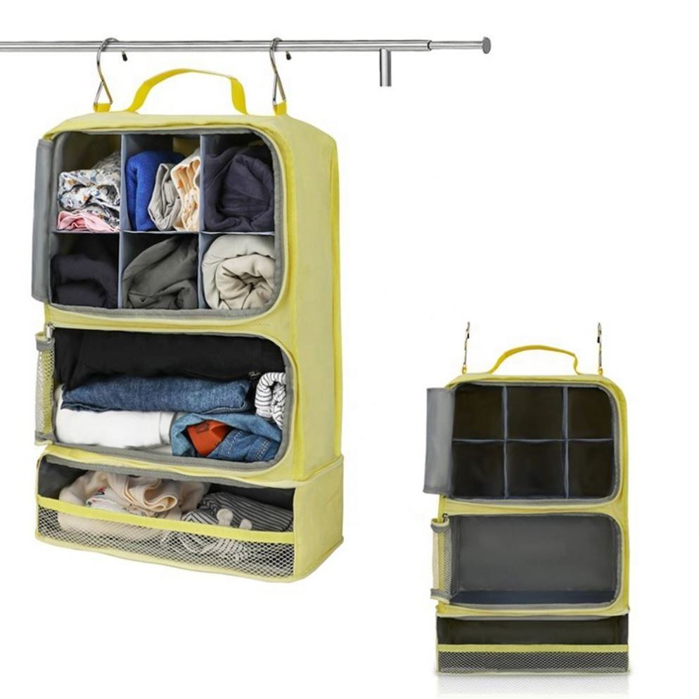 Travel Space Saver Organizer Hanging Closet Storage Bag Portable Hanging Closet Suitcase Organizer Bag