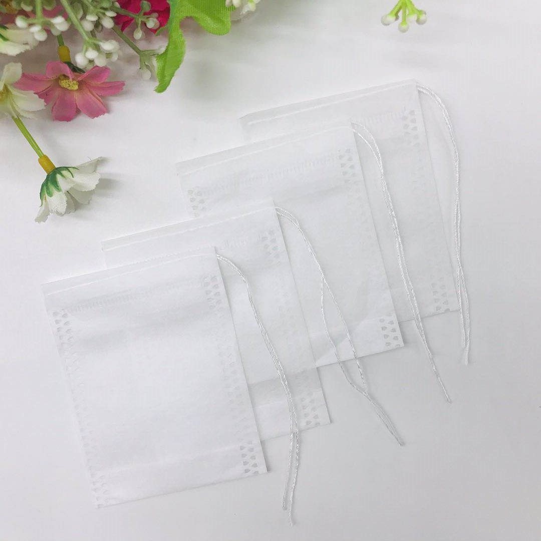 Biodegradable corn fiber empty tea bags PLA disposable empty tea bags with string natural tea packaging