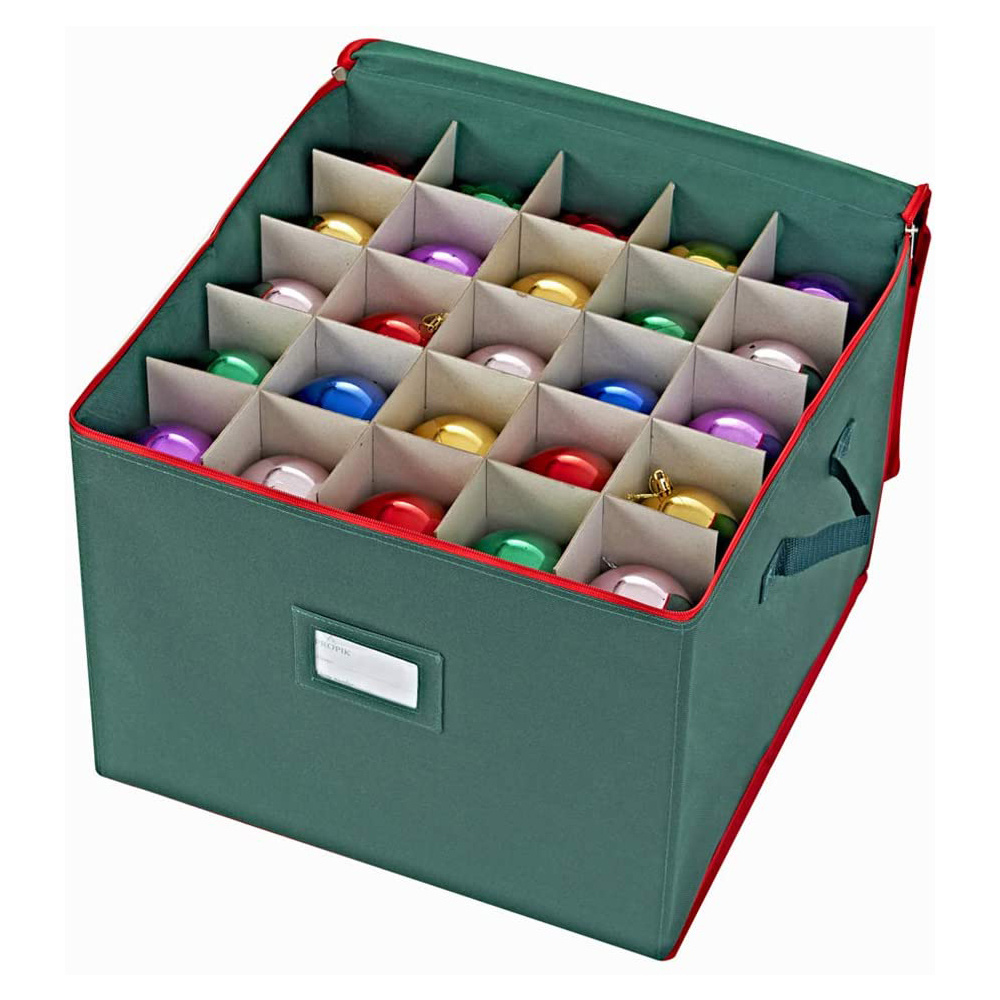 Holiday ceramic christmas decoration supplies Ornament accessories balls plastic christmas Organizer Storage box