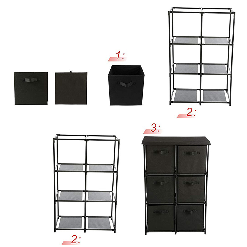 Home Storage Organizer Customized Modern Fabric Cloth Underwear Cabinet Dresser Storage Tower with 6 Drawers