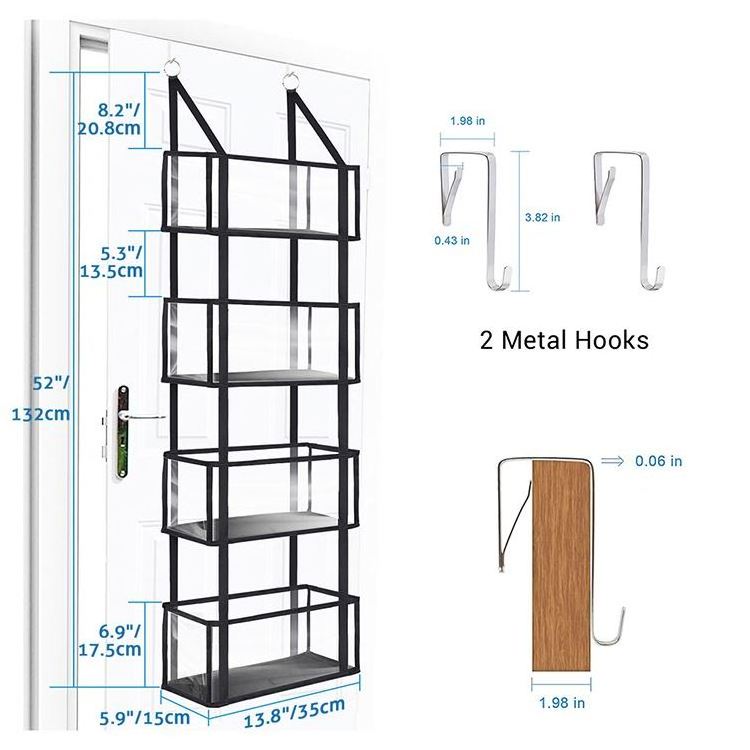 Multifunctional Shelf Closet Holders Foldable PVC Clothes Hanging Closet Organizer Storage with Draw