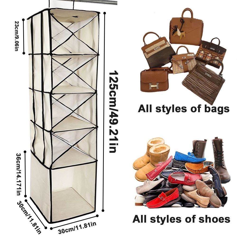 Multifunctional All-in-one Wardrobe Shoe Bag Clothes Hanging Storage