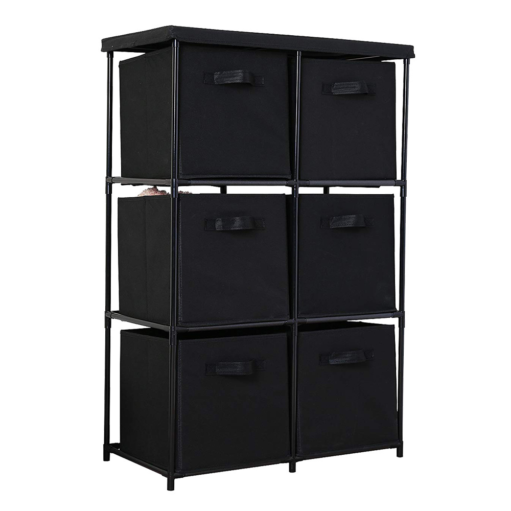 Home Storage Organizer Customized Modern Fabric Cloth Underwear Cabinet Dresser Storage Tower with 6 Drawers