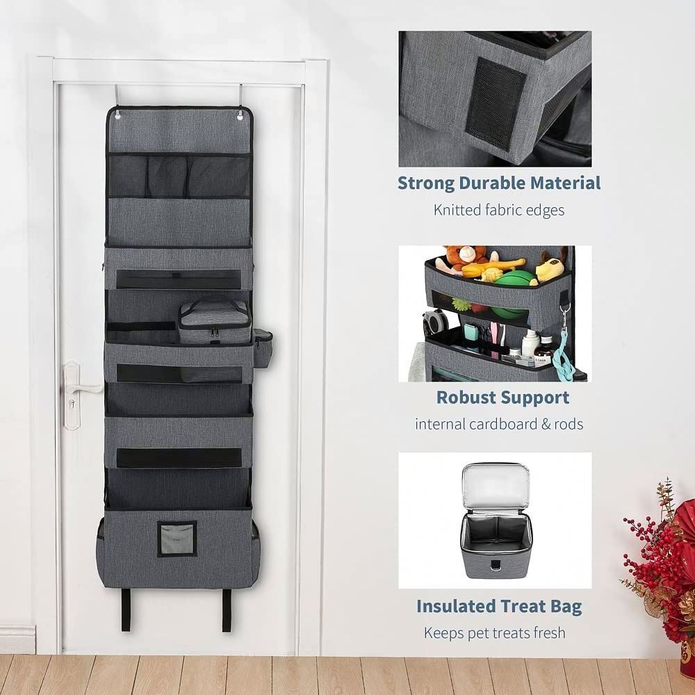 Wall Closet Hanging Storage Bag Multifunctional Over The Door Organizer with 5 Pockets for Bedroom Bathroom