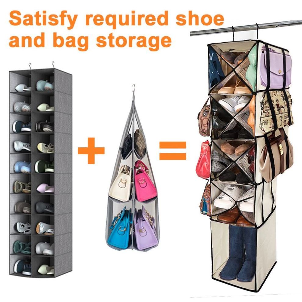 Multifunctional All-in-one Wardrobe Shoe Bag Clothes Hanging Storage