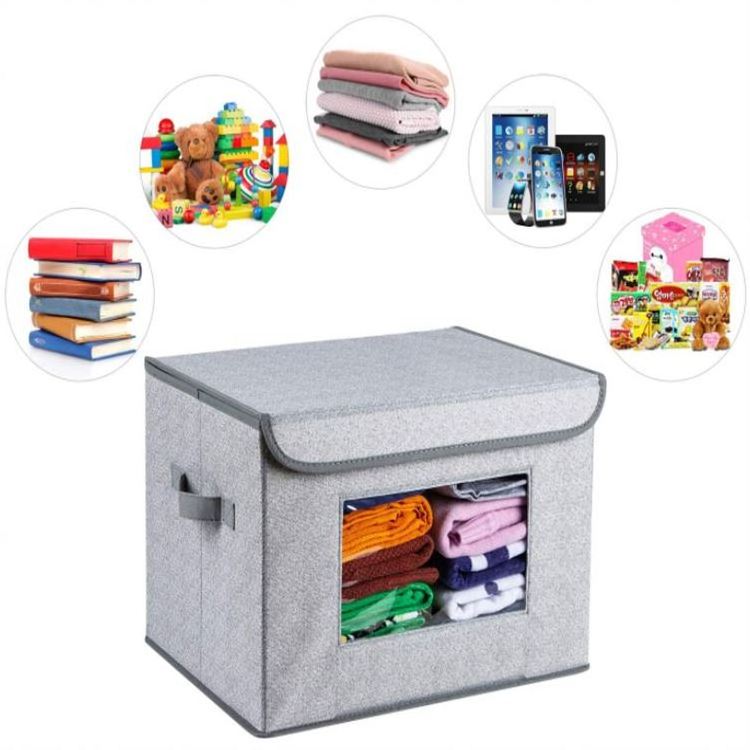 Kids Toy Organizer and Storage Bins Collapsible Closet Organizer with Lid Dirty Clothes Basket