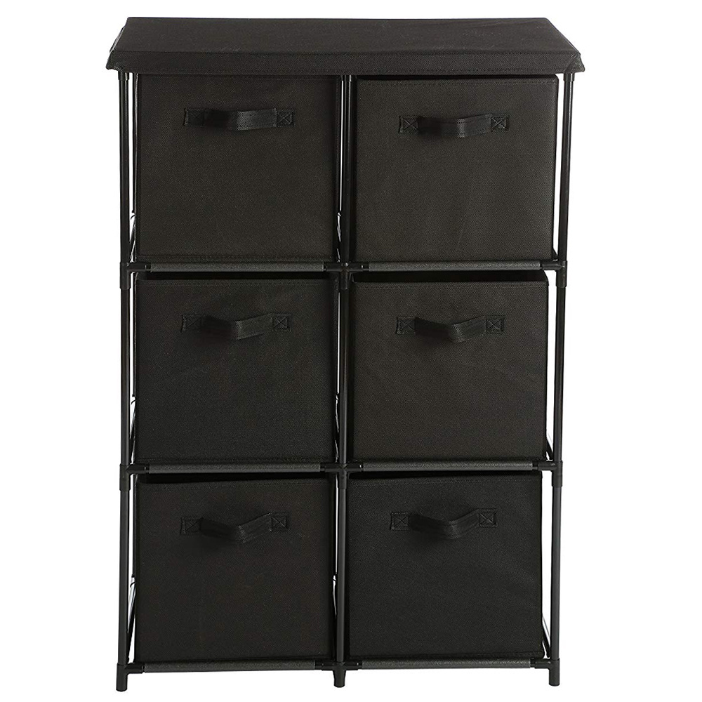 Home Storage Organizer Customized Modern Fabric Cloth Underwear Cabinet Dresser Storage Tower with 6 Drawers