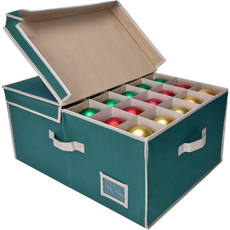 Holiday ceramic christmas decoration supplies Ornament accessories balls plastic christmas Organizer Storage box