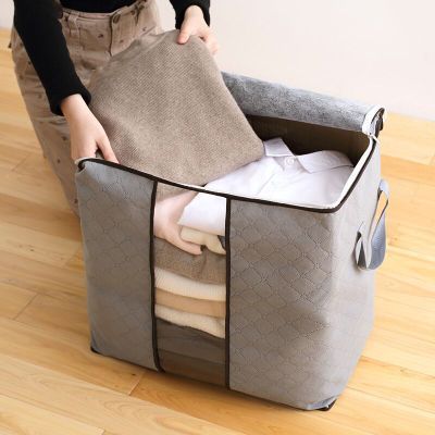 Large capacity quilt storage bag with clear window folding storage bag for clothes organizer