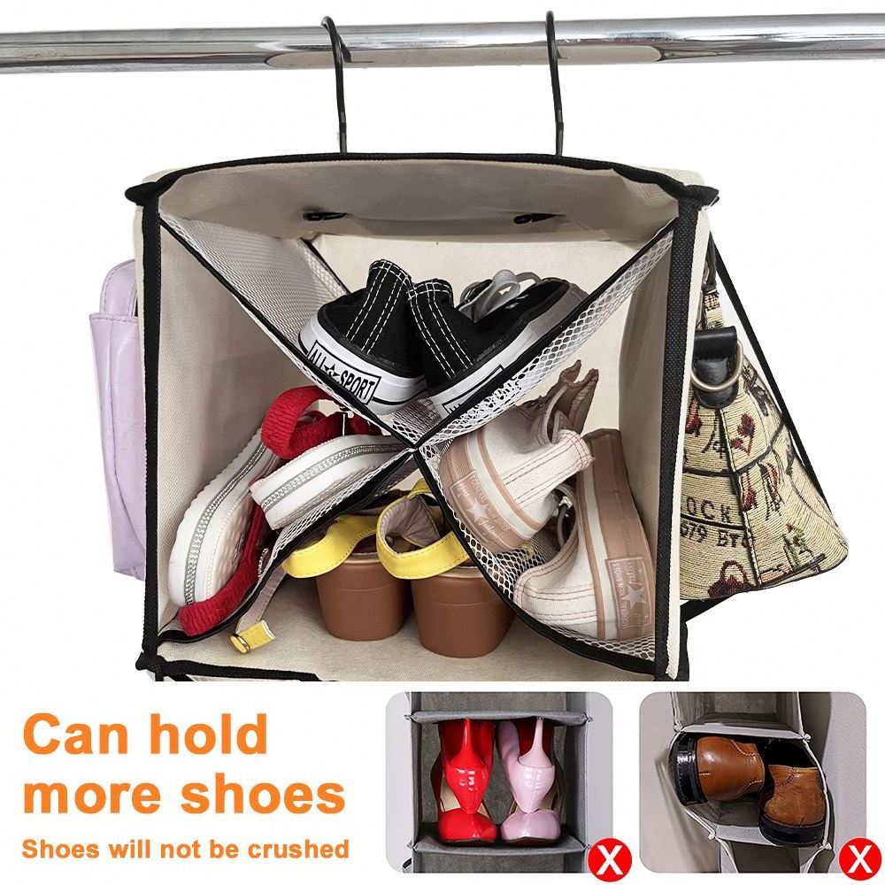 Multifunctional All-in-one Wardrobe Shoe Bag Clothes Hanging Storage