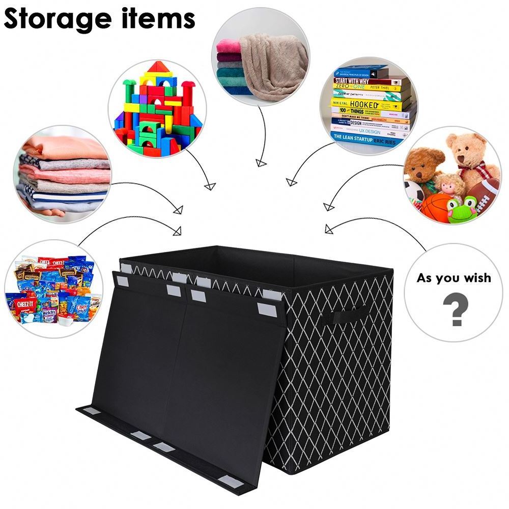 Collapsible Fabric Storage  Wholesale Storage Fabric Closet Organizer Large Capacity Home Storage Box Caja de almacenaje