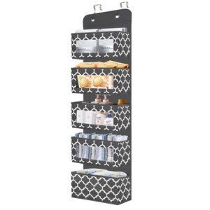 Over the Door Hanging Organizer - Pantry Closet Storage Organizer with 5 Large Pockets