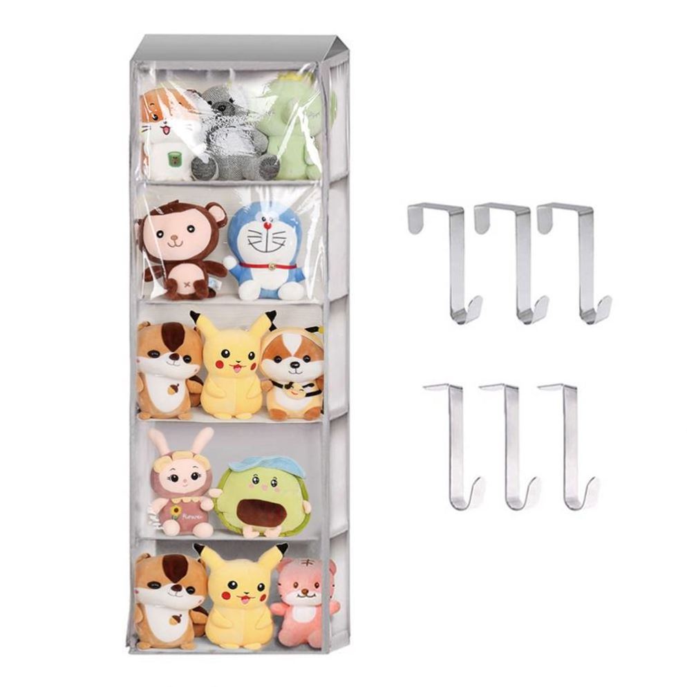 4 Large Pockets Over The Door Organizer PVC Foldable Wall Mount Hanging Storage Bag for Bedroom Pantry Closet Dorm Baby Storage