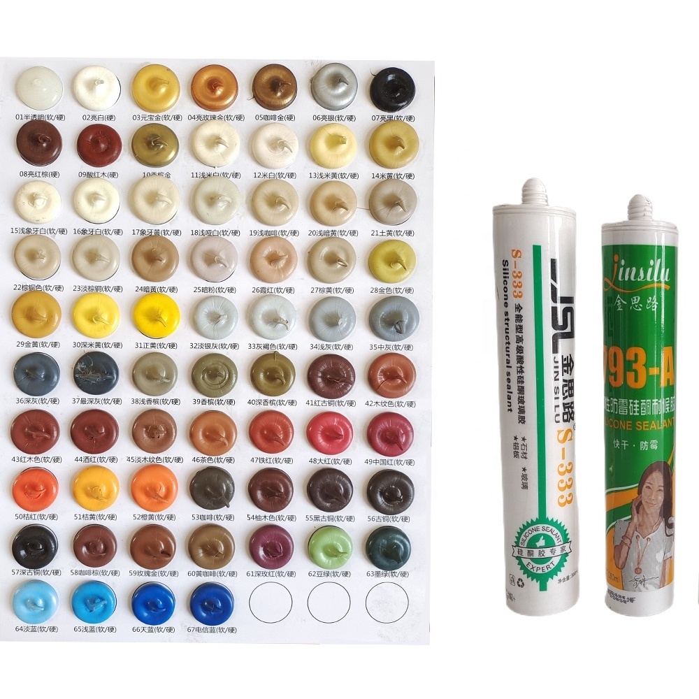 China Manufacture wholesale Clear Black White color Neutral Silicone Sealant Adhesive Glue