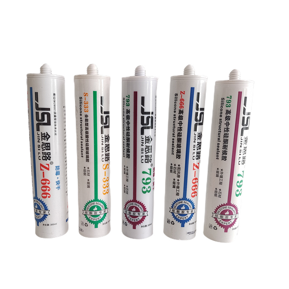 China Manufacture wholesale Clear Black White color Neutral Silicone Sealant Adhesive Glue