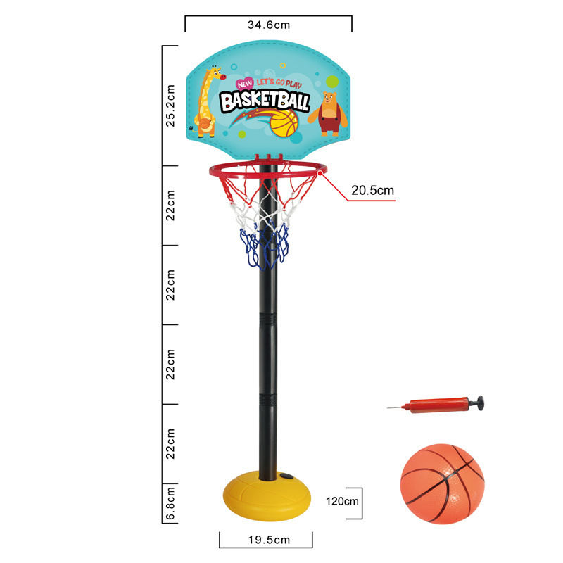 Kids Plastic Indoor Outdoor Exercise Basketball Hoops Toys Mini Height Adjustable Basketball Stand Toys