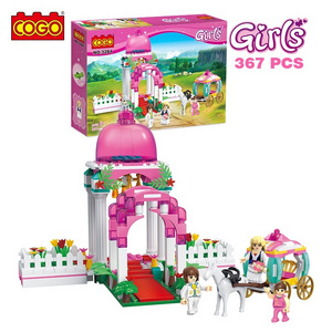 COGO Wedding Scene Children Cartoon Villa Castle Plastic Building Blocks Compatible Educational Block Toys