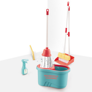 Kids Pretend Play Cleaning Tool Sets Play House Toy Housekeeping Broom Dustpan Toys Mop Bucket Clean Tool Toy