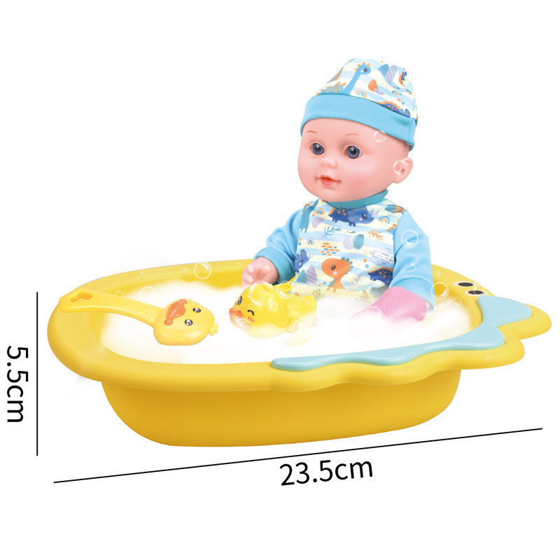 Cute 12 Inch Dolls Bathing Bathroom Mini Reborn Doll Bath Shower Bathtub Toys