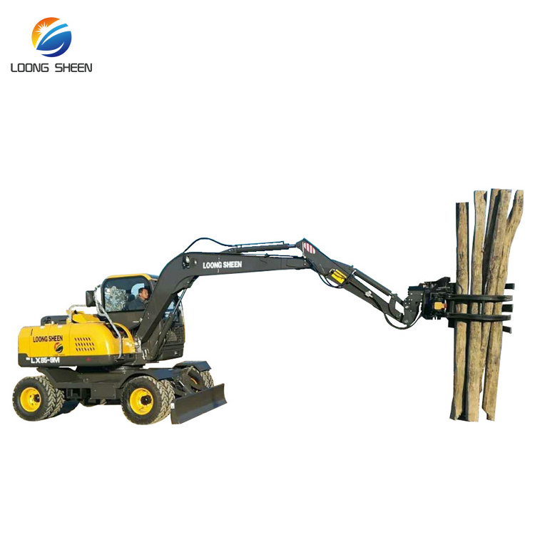 Earth Moving Machinery LX85-9M Rubber Tire Excavator 6 ton 7 ton 8 ton 9 ton Wheel Crawler Excavators