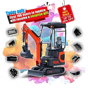 Free shipping sale china excavator 1 ton 1.2 ton 800 kg mini excavator  Crawler small  excavator machine cheap bagger