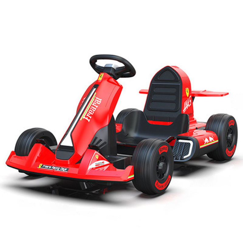 Kids Electric Four-Wheeled Kart Ride-on Cars Dual-Drive 550 Motor Kart Battery Power 12V 7A Children's Electric Kart For Boys