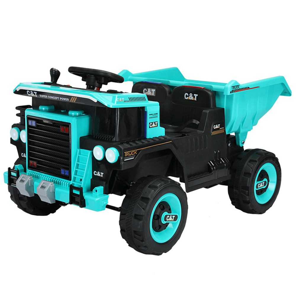 Electric Children Excavator Plastic Dump Truck Big Seat Battery Power 12V 7A Electric Ride On Car Toys For Kids To Drive