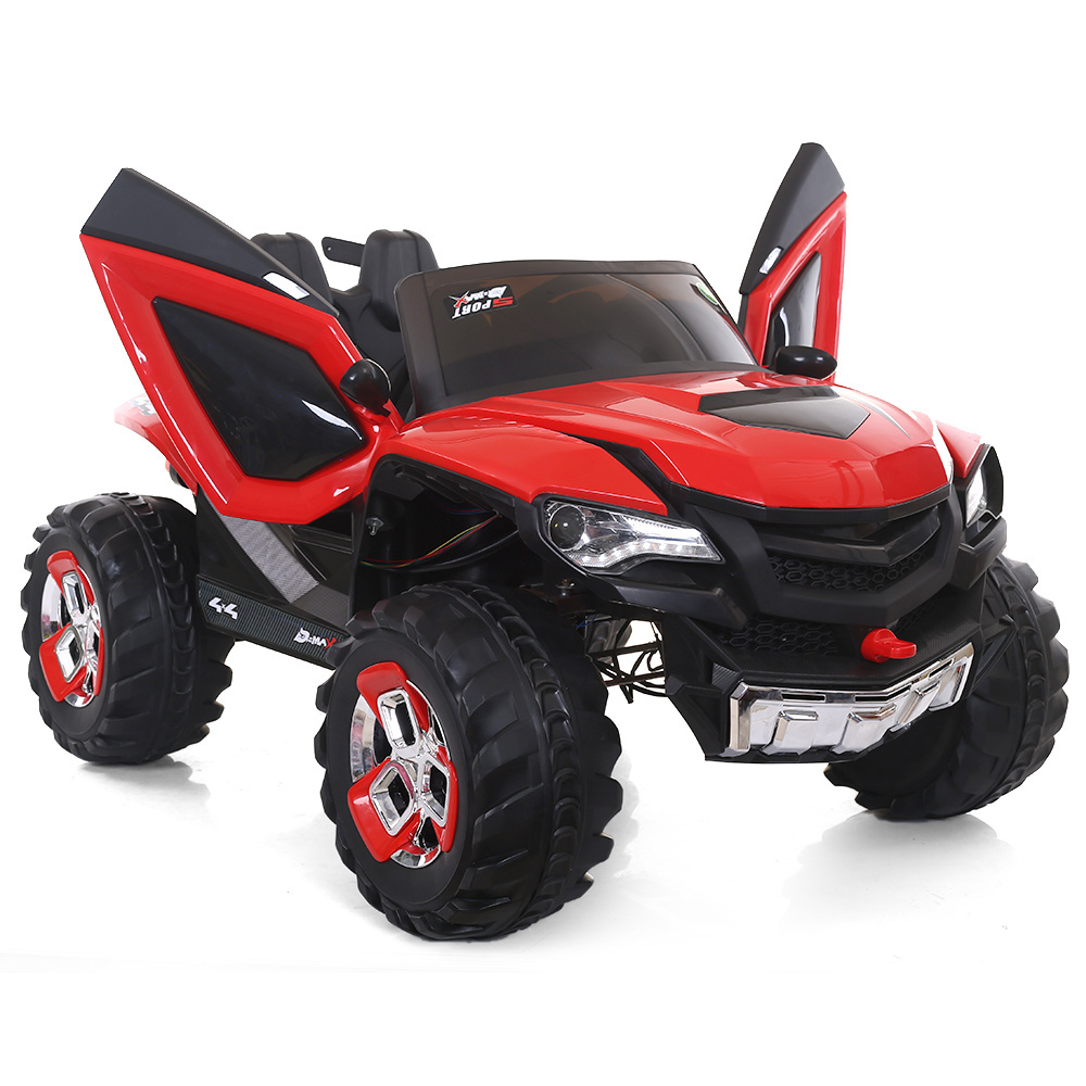 Licensed 12V 7A Electric Ride-On Car ABS for Kids Four-Wheel Drive Beach Vehicle 4 Big Plastic Wheels 390 Motor Battery Powered