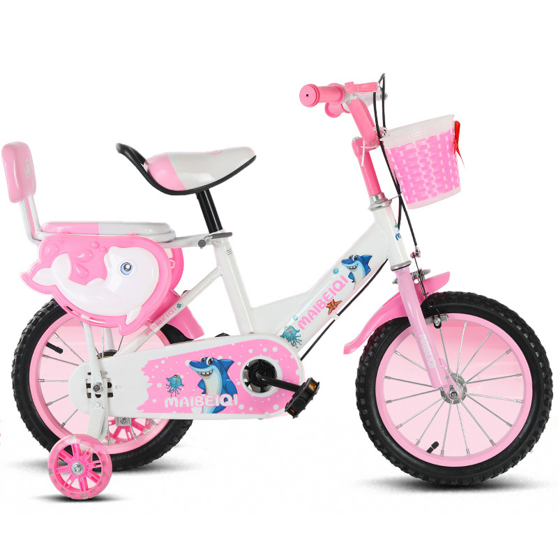 Backrest Included Bicycle Bike For Kids 12 14 16 18 Inch Girls Toddler Children's Bicycle With Training Wheels & Basket