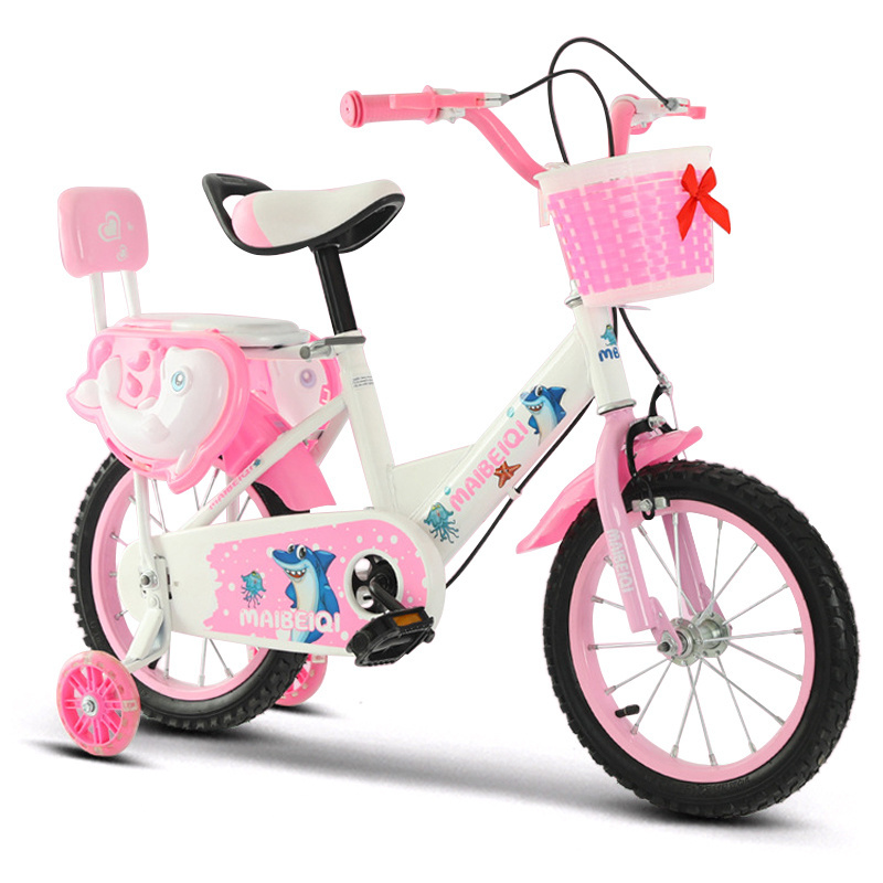 Backrest Included Bicycle Bike For Kids 12 14 16 18 Inch Girls Toddler Children's Bicycle With Training Wheels & Basket