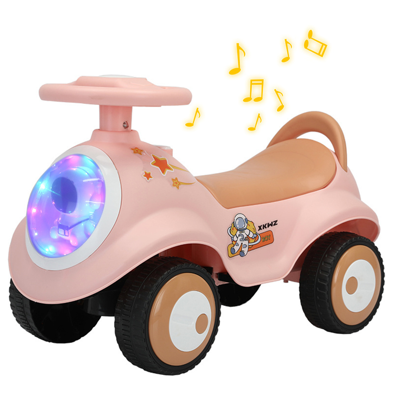 New Model Plastic Automatic Ride-On Car Toy for Kids Aged 2 to 4 Years 4 Wheels Swing & Slide with No-Pedals for Boys & Girls