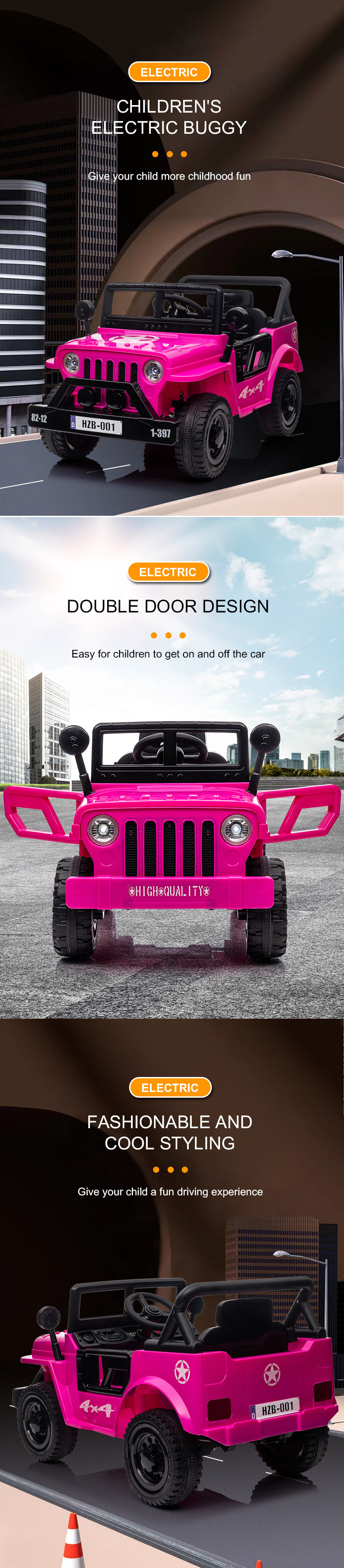 Children's Electric Car 12V Kids Battery Powered Car Electric Licensed Off-Road Electric Ride-on Cars. For Kids