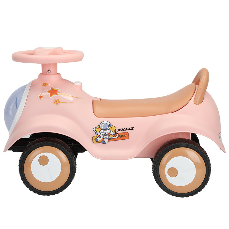 New Model Plastic Automatic Ride-On Car Toy for Kids Aged 2 to 4 Years 4 Wheels Swing & Slide with No-Pedals for Boys & Girls